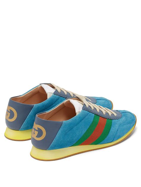 gucci blue suede men sneaker|gucci snakes sneakers.